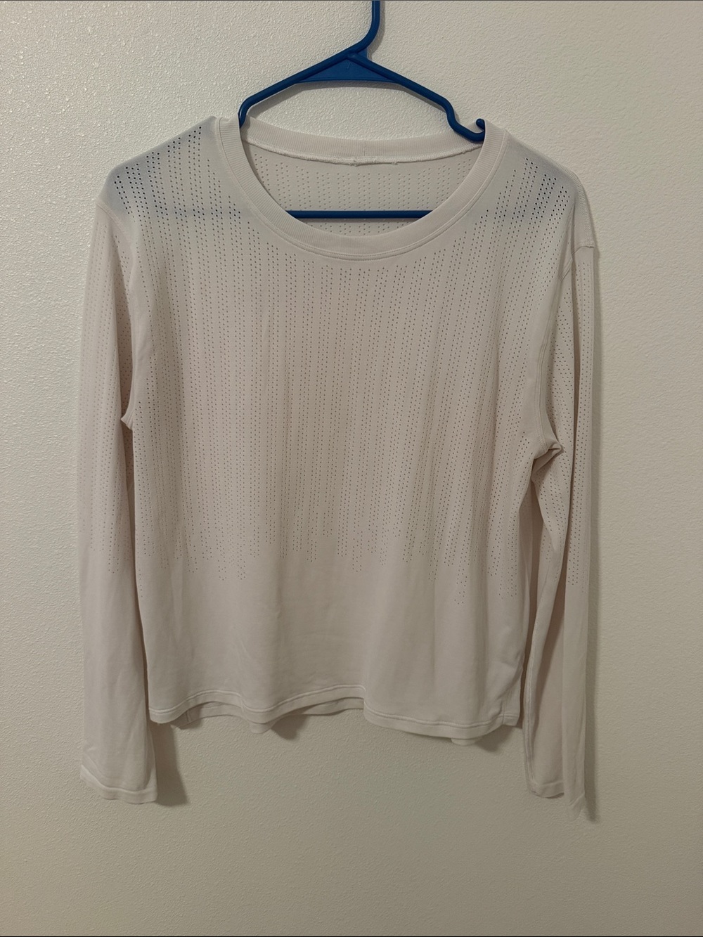 lululemon athletica White Perforated Long-Sleeve Crew